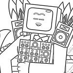 imprimer coloriage TV Man