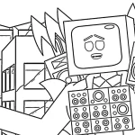 coloriage TV Man d