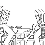 coloriage TV Man et apprentissage