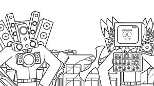 coloriage TV Man et apprentissage