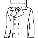 coloriage TV Man d