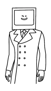 coloriage TV Man d