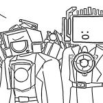 coloriage TV Man pour enfant de 5 ans