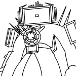 coloriage TV Man gratuit pour enfants