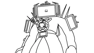 coloriage TV Man gratuit pour enfants