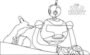 coloriage The Wild Robot pour enfants a imprimer gratuit