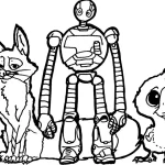 coloriage The Wild Robot pour enfants a imprimer gratuit