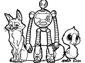 coloriage The Wild Robot pour enfants a imprimer gratuit