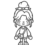 coloriage Toca Boca pour enfant de 3 ans