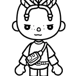 coloriage Toca Boca à imprimer kawaii
