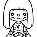 coloriage Toca Boca à imprimer pour enfant de 4 ans