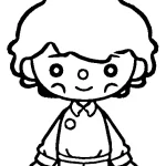 coloriage Toca Boca à imprimer pour enfant de 6 ans