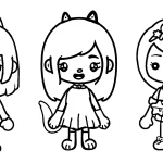 coloriage Toca Boca à imprimer pour enfant de 2 ans