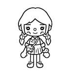coloriage Toca Boca a imprimer pour enfant de 4 ans