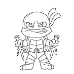 coloriage Tortue Ninja à imprimer pour enfant de 12 ans