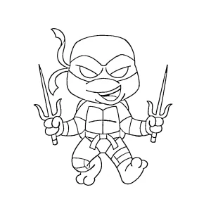 coloriage Tortue Ninja pour enfants