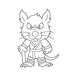 coloriage Tortue Ninja à imprimer pour enfants