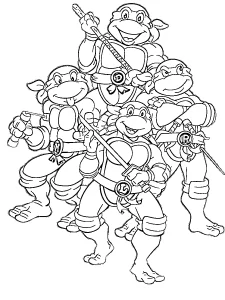 coloriage Tortue Ninja a imprimer gratuitement