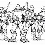 coloriage Tortue Ninja pour enfants