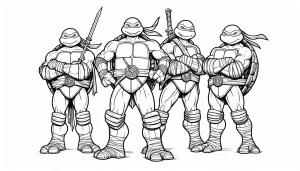 coloriage Tortue Ninja pour enfants