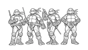 coloriage Tortue Ninja en ligne