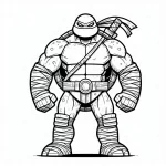 image pour coloriage Tortue Ninja enfant