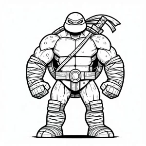 image pour coloriage Tortue Ninja enfant