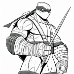 coloriage Tortue Ninja et dessin a imprimer