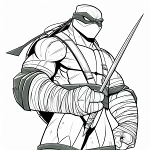 coloriage Tortue Ninja et dessin a imprimer
