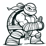 coloriage Tortue Ninja à imprimer