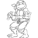 coloriage Tortue Ninja à imprimer pour enfant de 10 ans