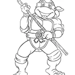 coloriage Tortue Ninja a colorier en ligne