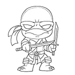 coloriage Tortue Ninja pour enfants a imprimer