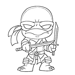 coloriage Tortue Ninja pour enfants a imprimer