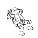 coloriage Tortue Ninja au repos à imprimer pour enfant de 12 ans