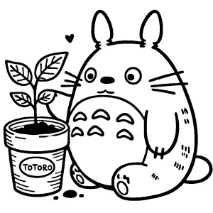 coloriage Totoro d