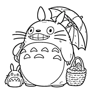 coloriage Totoro a telecharger