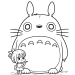 coloriage Totoro pour enfant de 3 ans