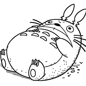 coloriage Totoro pour enfants à imprimer