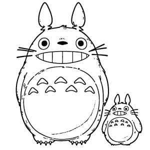coloriage Totoro pour enfants a imprimer