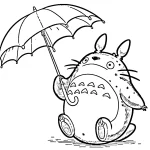 coloriage Totoro a dessiner et imprimer