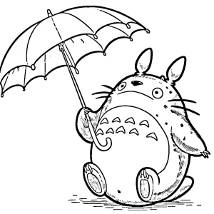 coloriage Totoro a dessiner et imprimer