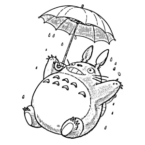 coloriage Totoro à imprimer pour enfant de 9 ans