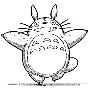 coloriage Totoro à imprimer pour enfant de 9 ans