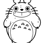 coloriage Totoro pour bebe a imprimer