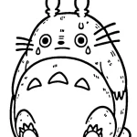 coloriage Totoro a imprimer pour enfant de 4 ans