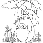 imprimer coloriage Totoro pour enfant