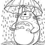 coloriage Totoro à imprimer pdf gratuit