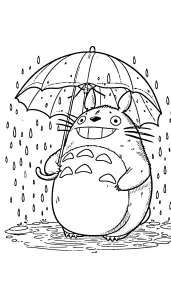 coloriage Totoro à imprimer pdf gratuit