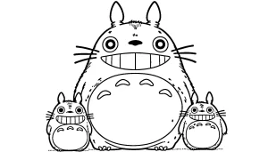 coloriage Totoro et dessin a imprimer
